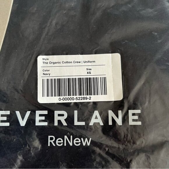 Everlane, Men's The Organic Cotton Crew T-Shirt -Deep Navy. Size: XS. NWT (1596) - Picture 6 of 11